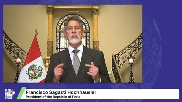 Francisco Sagasti Hochhausler<br>President of the Republic of Peru
