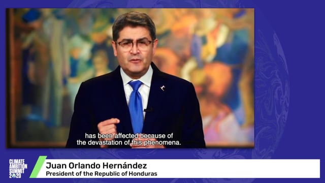 President Juan Orlando Hernandez talks about the impacts of Hurricanes Eta and Lota in Honduras