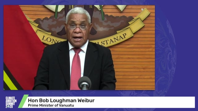 Hon Bob Loughman Weibur<br>Prime Minister of Vanuatu