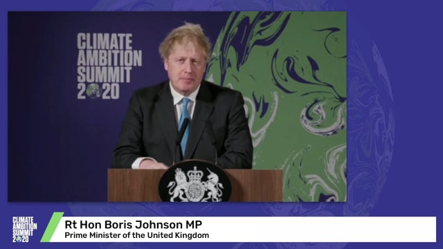 Rt Hon Boris Johnson MP<br>Prime Minister of the United Kingdom